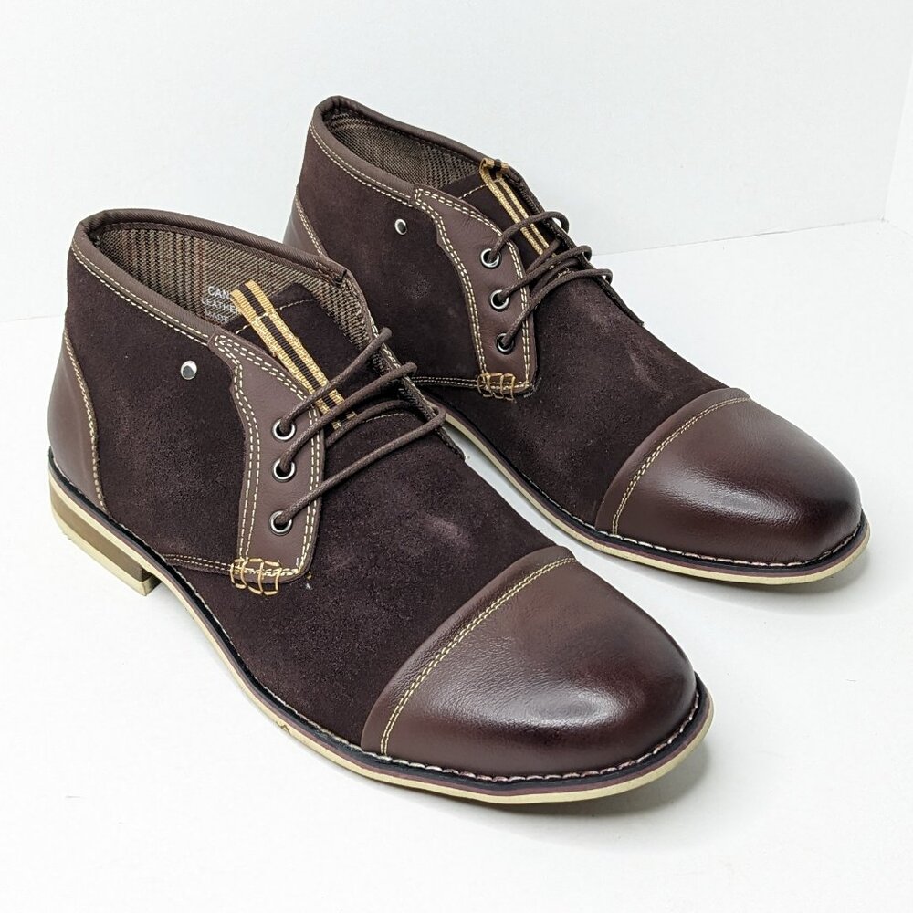 N.Y.L.A. Candle Chukka Boots, Coffe Brown Leather, Men's 11 M
